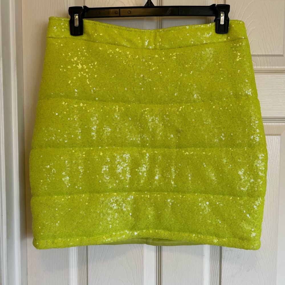 Lime green skirt
